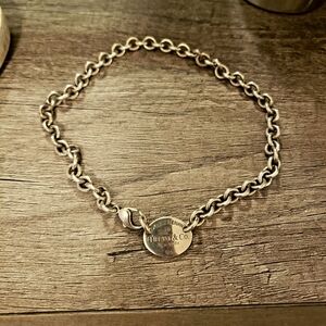 Tiffany & Co. Silver Necklace with Classic Rolo Chain
